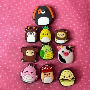 10 Squishmallow Croc Charms